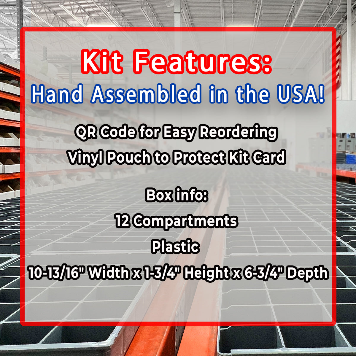 Assortment Kit #619 (109Pcs.) 1/2"-13 Grade 8 Hex Cap Screws, Grade 8 Hex & Nylon Nuts, Grade 8 Flat & Lock Washers - Zinc Yellow