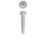 #8 Strong-Point Hex Washer Head 8-18 x 1, 410 Stainless Steel
