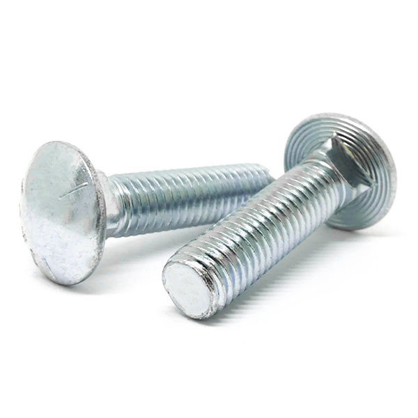 1/4-20x1-1/4" Grade 5 Round Head Square Neck Carriage Bolts Zinc