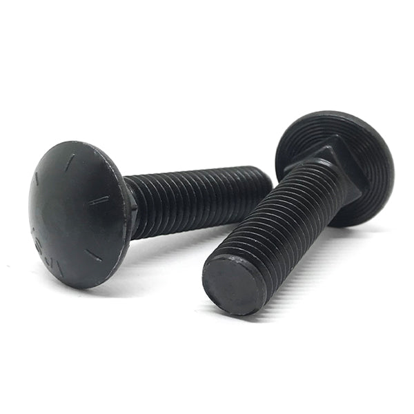 5/8-11x5" Grade 8 Round Head Square Neck Full Thread Carriage Bolts Plain