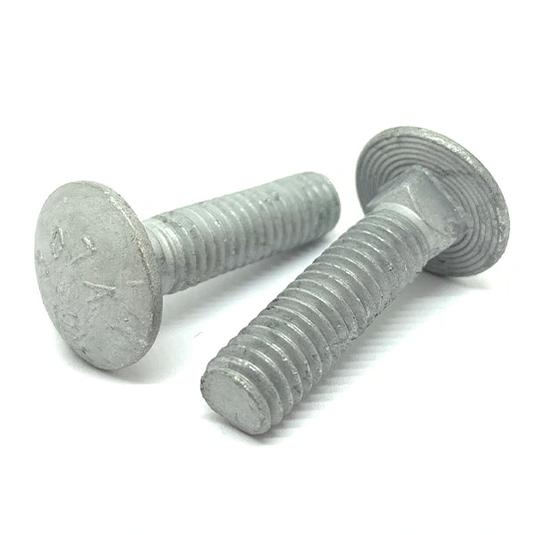 3/8-16x5" A307 Grade A Carriage Bolts Galvanized