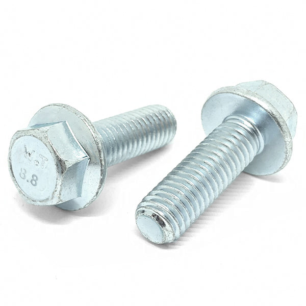 M16-2.0x40 Class 8.8 Hex Flange Bolts Zinc Clear
