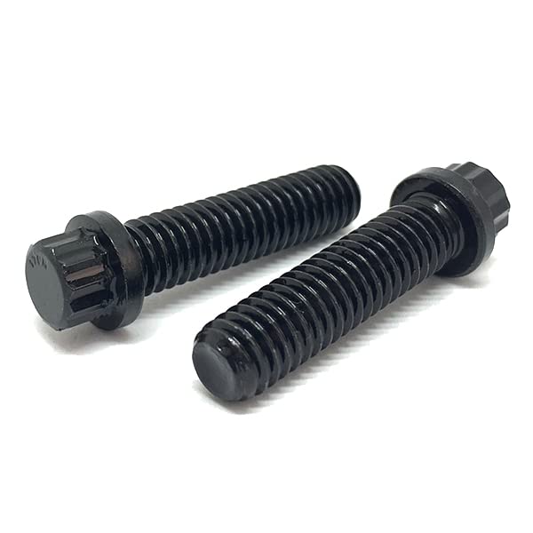 3/8-16x1-3/4" Alloy 12 Point Flange Screws Black Oxide