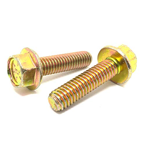 5/8-11x2" Grade 8 Hex Flange Frame Bolts Zinc Yellow