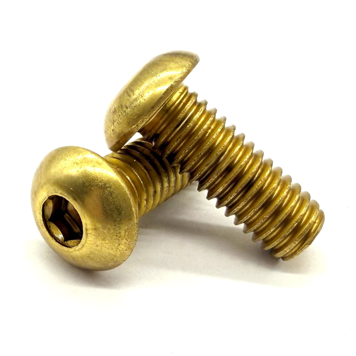 3/8"-16x3/4" Brass Button Head Socket Cap Screw