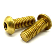 1/4"-20x3/8" Brass Button Head Socket Cap Screw