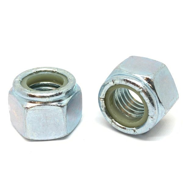 3/8"-24 Grade A Nylon Insert Hex Nuts Zinc