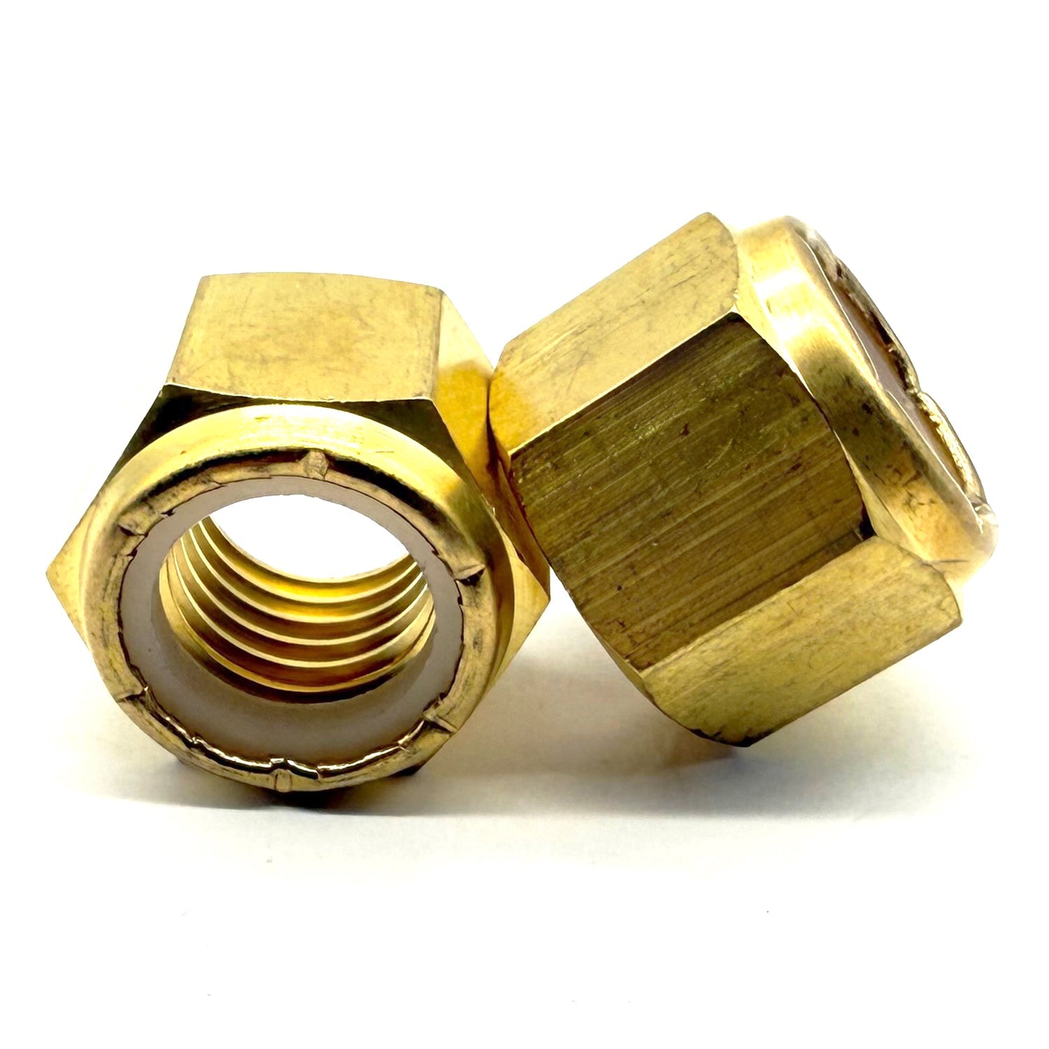 5/8"-11 Brass Nylon Insert Locknut