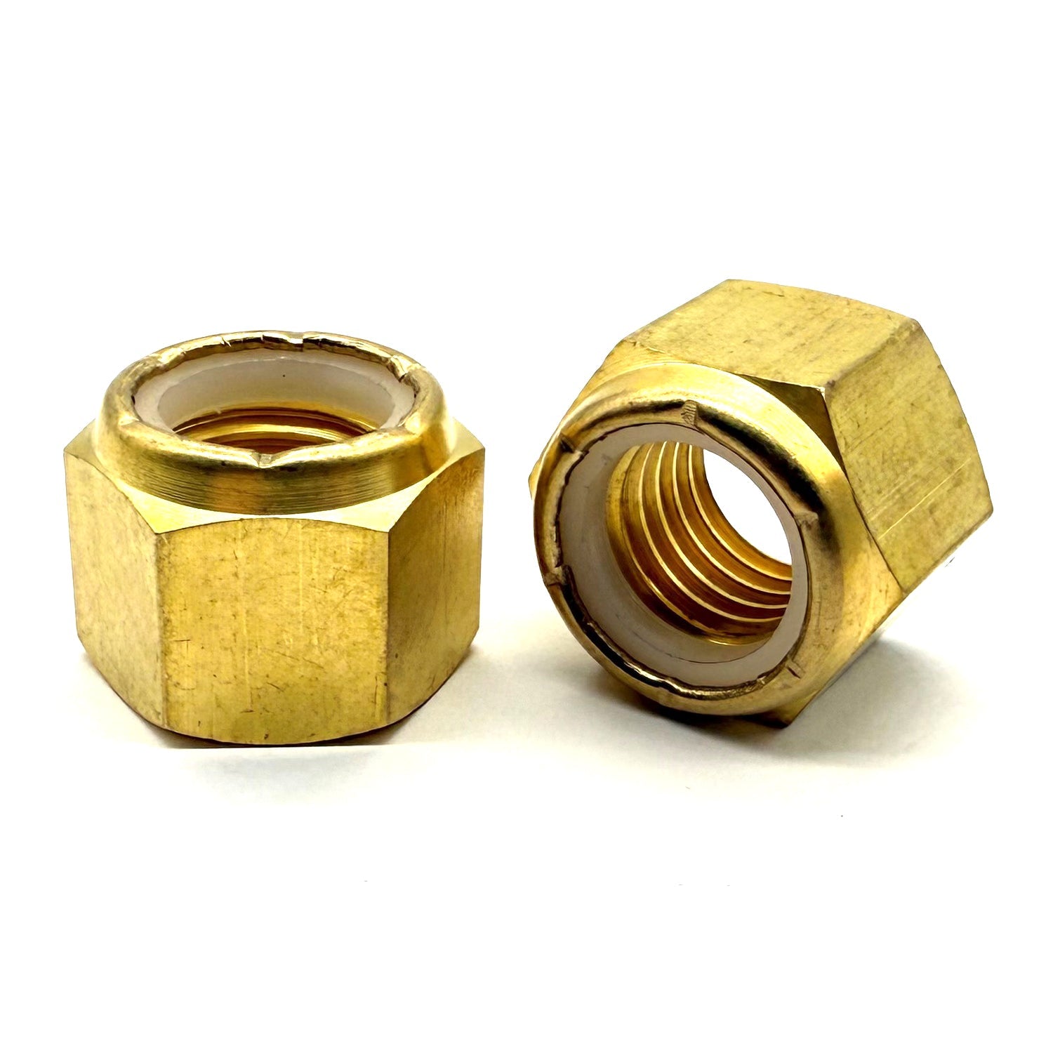 #10-32 Brass Nylon Insert Locknut