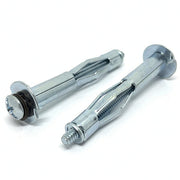 1/4" S x2" Hollow Wall Drywall Anchor Standard Point Steel Zinc Clear