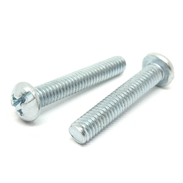#6-32x3" Combo Round Head Machine Screws Steel Zinc