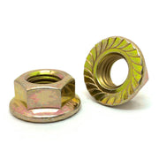M8-1.25 Class 8 Serrated Hex Flange Nuts Zinc Yellow