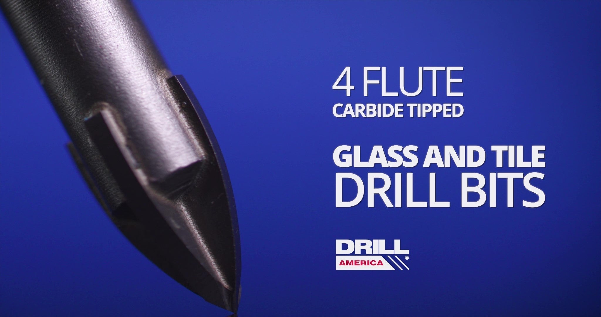 5/16" Carbide Tipped 4 Flute Glass & Tile Drill Bit with Hex Shank