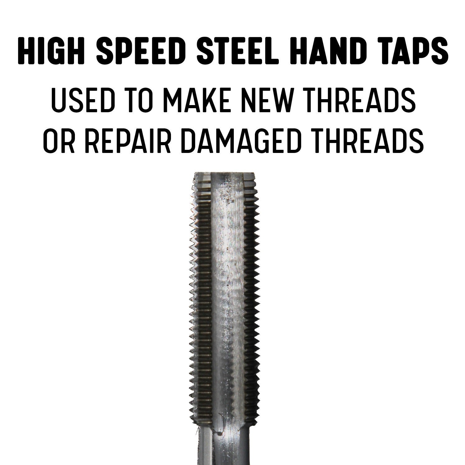 1-3/8"-12 UNF HSS Plug Tap and 1-19/64" HSS 1/2" Shank Drill Bit Kit