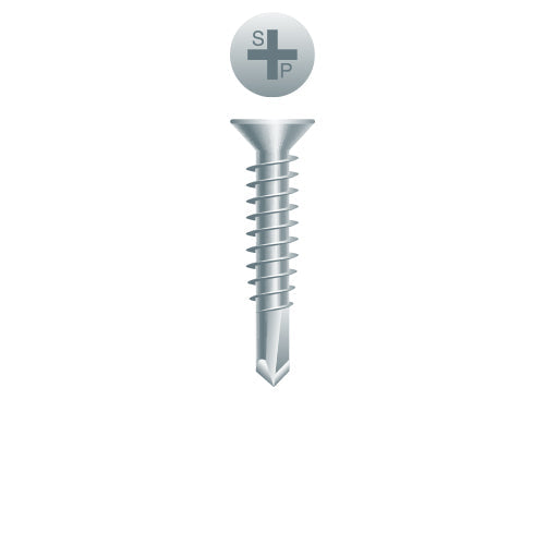 #12 Strong-Point Flat Head 12-14 x 3, PH, Zinc