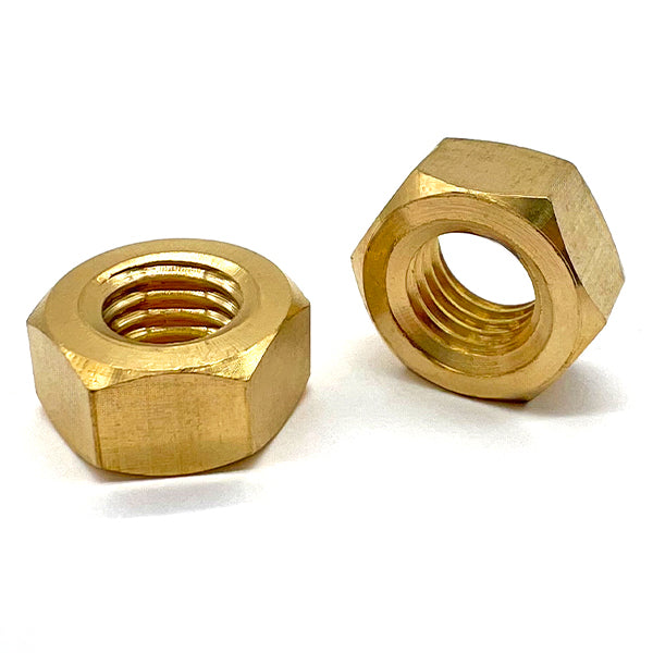 #12-24 Brass Finished Hex Nuts