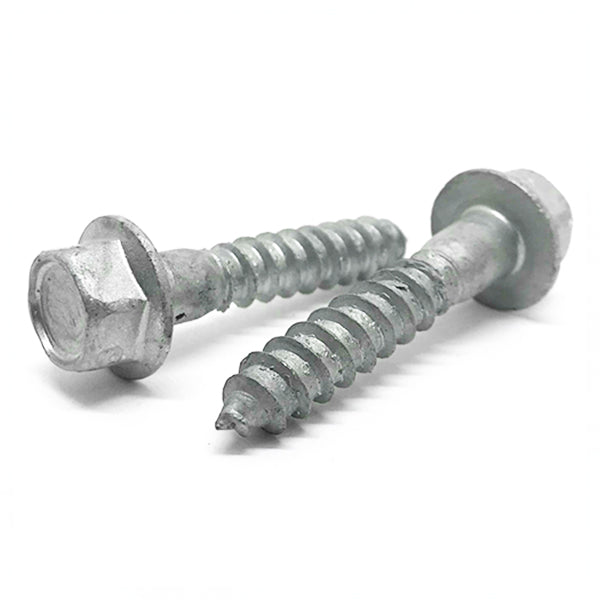 1/4-10x2-1/2" Hex Flange Lag Screws Steel Hot Dip Galvanized