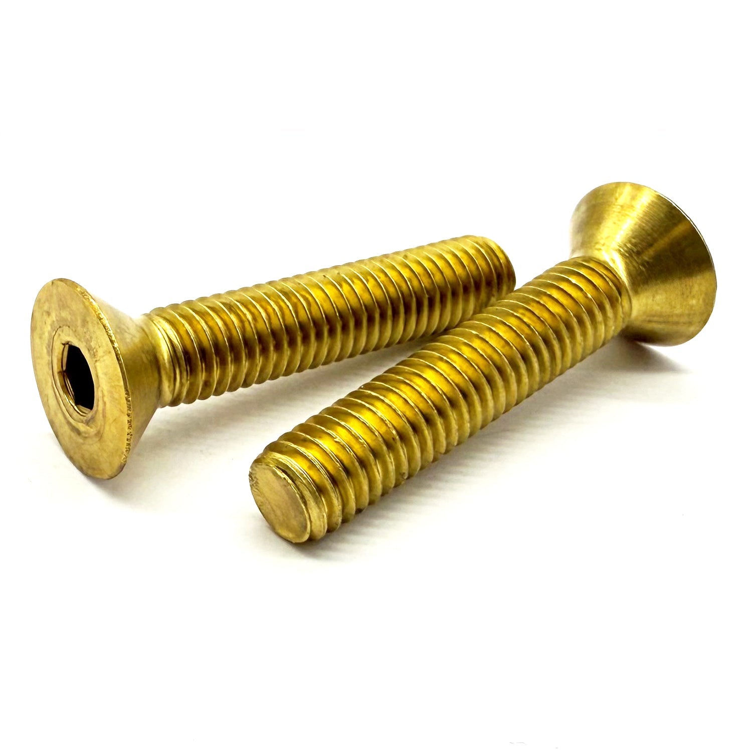1/4"-20x7/8" Brass Flat Head Socket Cap Screw