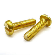 #10-32x3/4" Brass Slotted Fillister Machine Screws