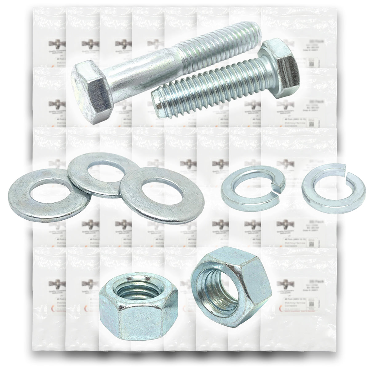 1/2"-13 Coarse Grade 5 Hex Cap Screws, Nuts, & Washers - 496 PCS