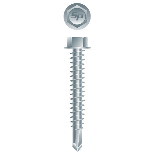 #14 Strong-Point Hex Washer Head 14-14 x 1-3/4, Zinc