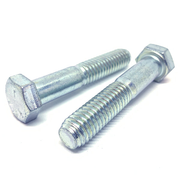 9/16-18x3" Hex Cap Screws Grade 5 Bolts Zinc Clear
