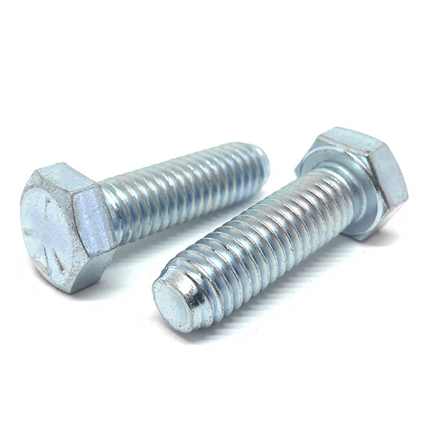 1/4-20x3/4" Hex Cap Screws Grade 5 Bolts Zinc Clear