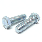 3/4-10x1-1/2" Hex Cap Screws Grade 5 Bolts Zinc Clear
