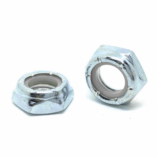 3/8"-24 Grade A Nylon Insert Hex Jam Nuts Zinc