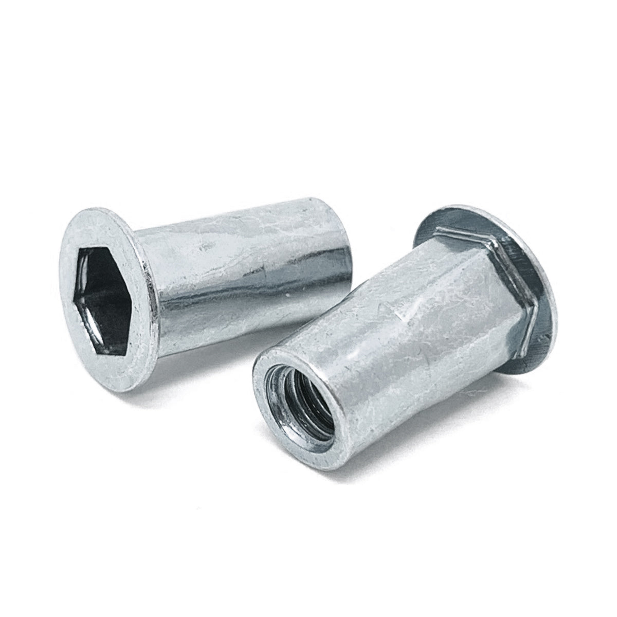 #8-32 UNC (.020-.080) Aluminum Hex Rivet Nut