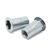 #10-32 UNC L (.130-.225) Aluminum Hex Rivet Nut