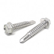 #10x2-1/2" Stainless Steel Unslotted Hex Washer Head #3 Point Self Drilling Screws