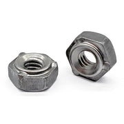 7/16"-14 3 Prong Long Pilot Hex Weld Nuts