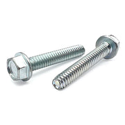 #8-32x3/4" Unslotted Indent Hex Washer Head Thread Rolling Screws Zinc Clear