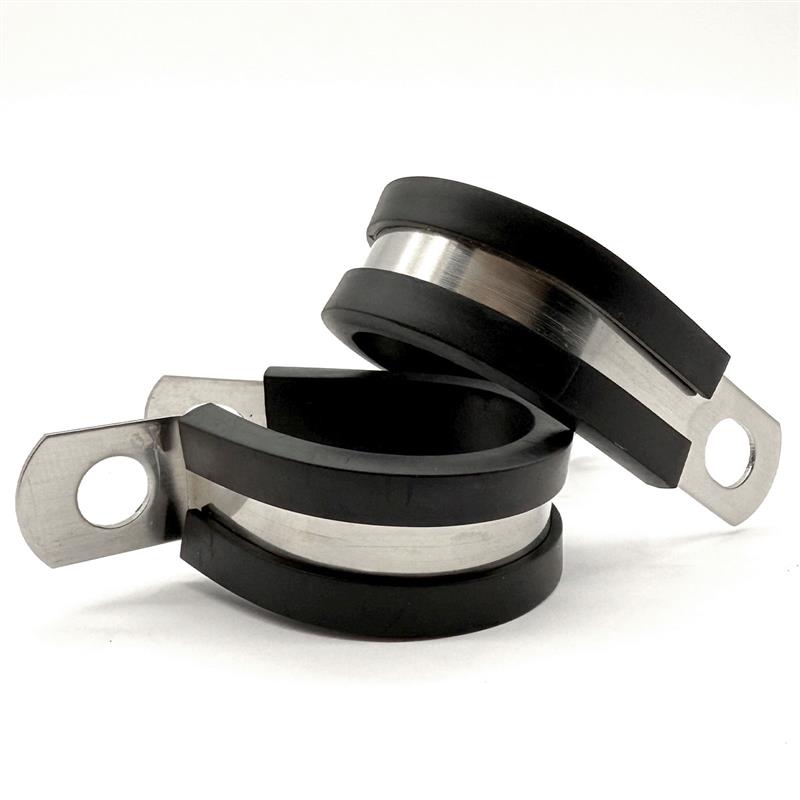 3/8" Stainless Steel Rubber Insulated Medium Duty Cable Clamp