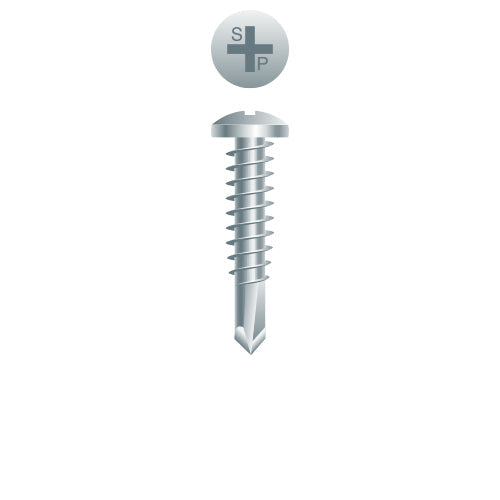 #8 Strong-Point Pan Head 8-18 x 1-1/4, PH, Zinc