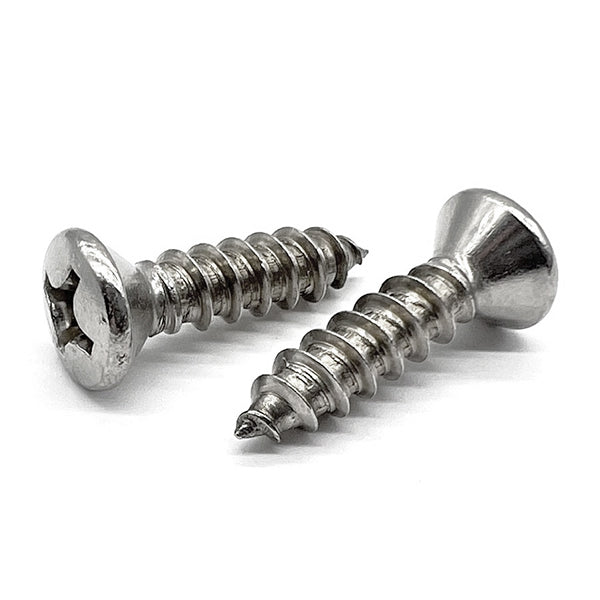 #10x1-1/4" 18-8 Stainless Steel Phillips Oval Head Type A Self Tapping Screws