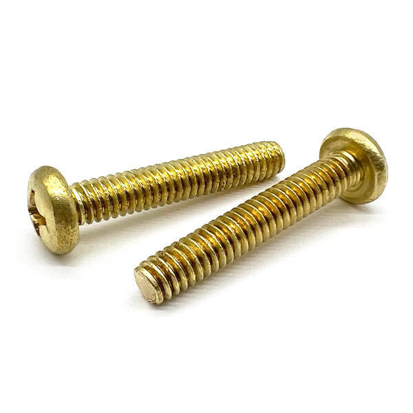 1/4"-20x2 1/2" Brass Phillips Pan Head Machine Screws