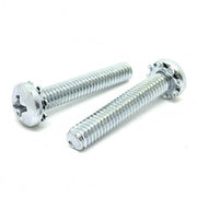 #10-32x1/2" External Tooth Sems Phillips Pan Head Machine Screws Zinc