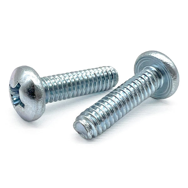 #6-32x1" Phillips Pan Head Thread Rolling Screws Zinc Clear