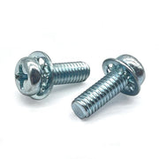 #12-24x1" Internal Tooth Sems Phillips Pan Head Machine Screws Zinc