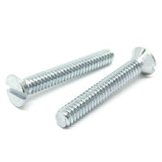 #10-24x5/8" Slotted Flat Head Machine Screws Steel Zinc