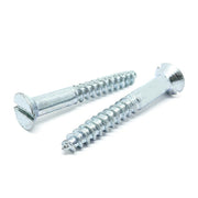 #10x5/8" Slotted Flat Head Wood Screws Zinc Clear