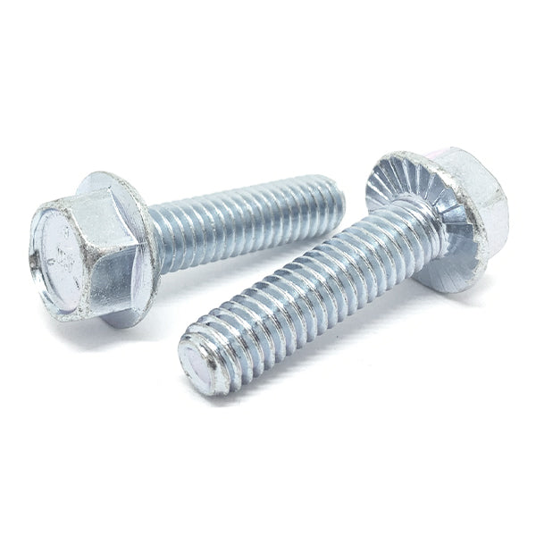 #8-32x3/4" Grade 5 Serrated Hex Flange Bolts Zinc Clear