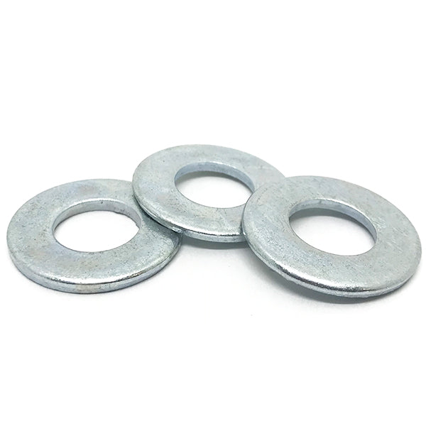 9/16" SAE Low Carbon Flat Washers Zinc