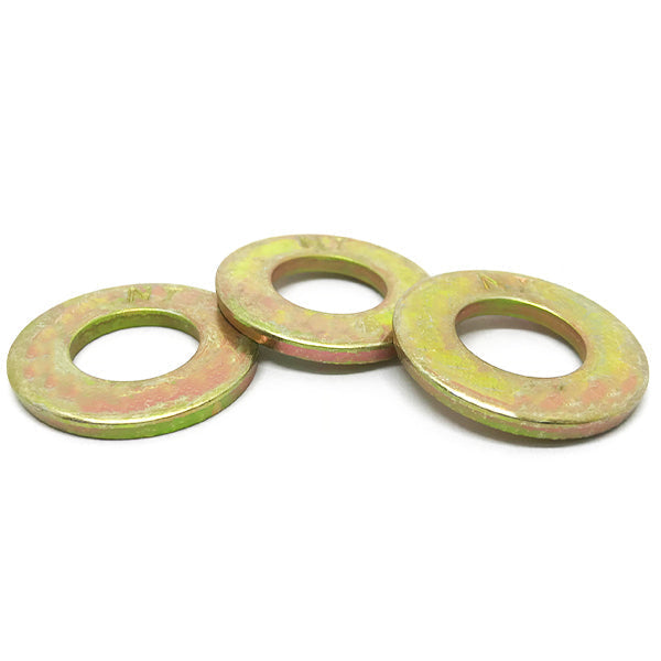 7/8" SAE Grade 8 Flat Washers Zinc Yellow
