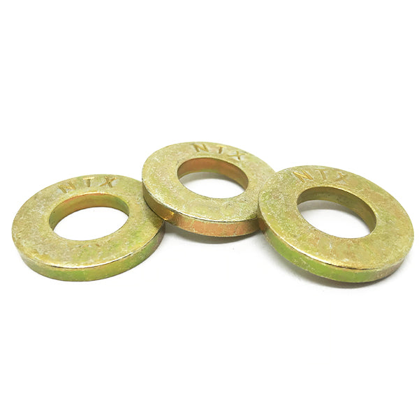 1/2" SAE Grade 8 Extra Thick Flat Washers Zinc Yellow