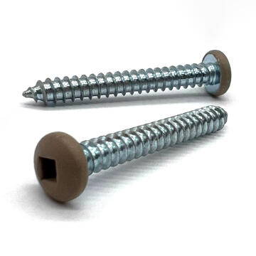 #10x3/4" Pan Head Square Drive Type AB Sheet Metal Screw Tan Painted Head Zinc