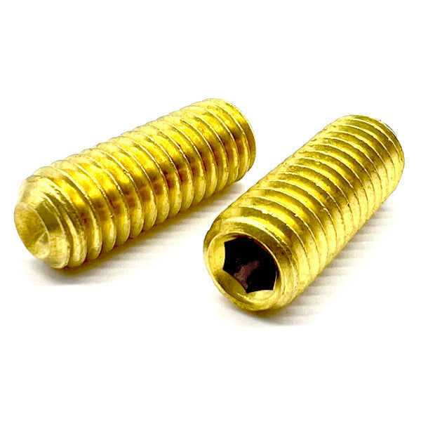 #10-32x3/8" Brass Cup Point Socket Set Screws