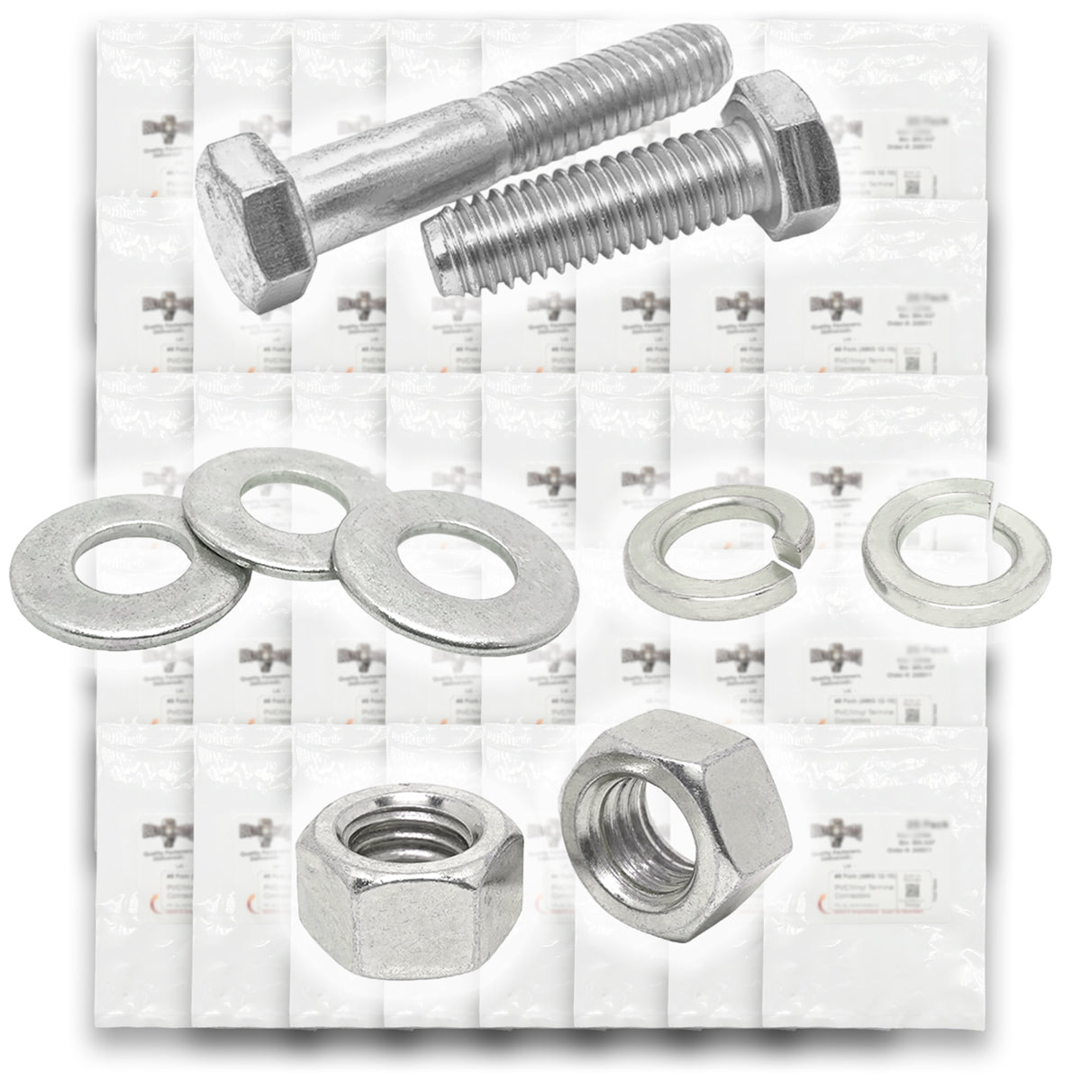 7/16"-20 Fine 18-8 Stainless Steel Hex Cap Screws, Nuts, & Washers - 527 PCS